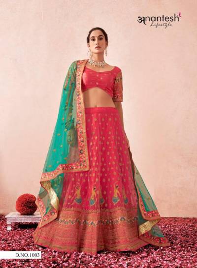 Code - 1003 By Anantesh Lifestyle Designer Wedding Lehenga Choli Collection